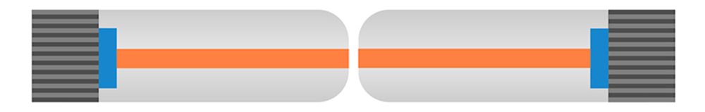 UPC polished ferrule mating UPC polished ferrule mating